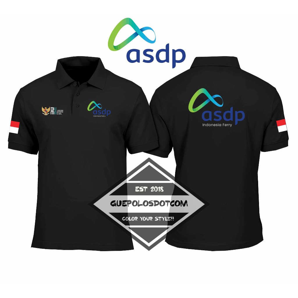 TYPE 01 - POLOSHIRT ASDP INDONESIA FERRY BUMN - Baju Berkerah asdp Indonesia Ferry - POLO KERAH asdp