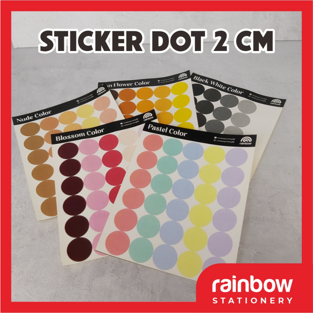 

STICKER DOT AESTHETIC 1 CM/STICKER BULAT/STICKER KERAJINAN