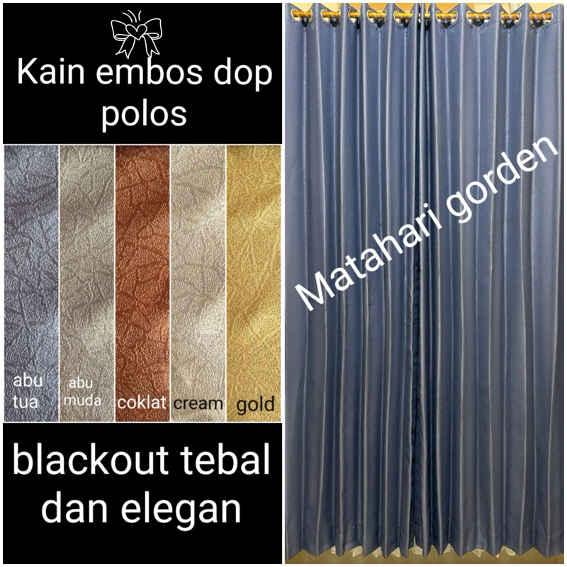 Kain gorden blackout embos polos dop