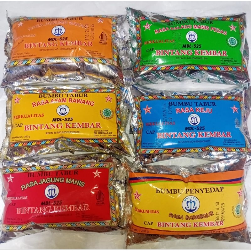 

Bumbu Tabur Bintang Kembar Berbagai Rasa 250g