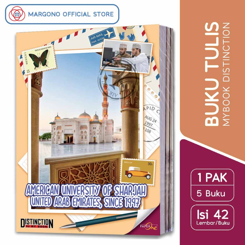 

My Book Distinction Buku Tulis Islamic University Postcard 42 Lembar Boxy - 5 Buku