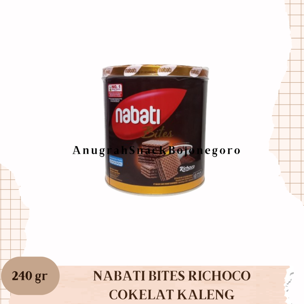 

Nabati Bites Richoco Wafer Krim Cokelat Kaleng 240gr