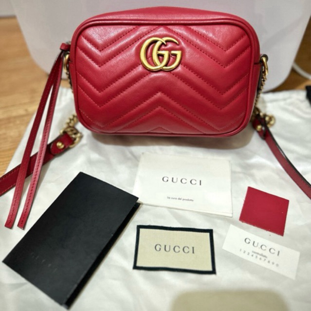 SOLD! Authentic VGC Gucci Cambag red GHW complete