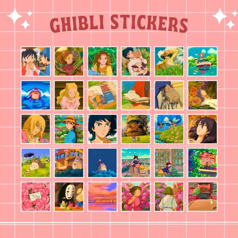 

STICKER ANIME GHIBLI AESTHETIC | STIKER VINYL ANTI AIR