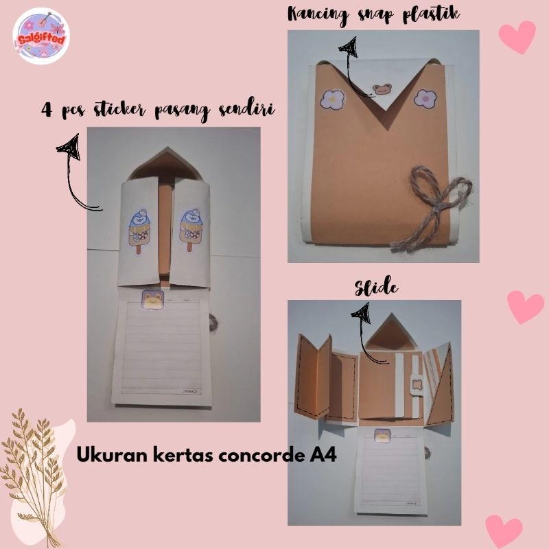 Greeting Card || Popbook || Scrapbook Custom Gift untuk hari valentine, birthday, sidang, sempro