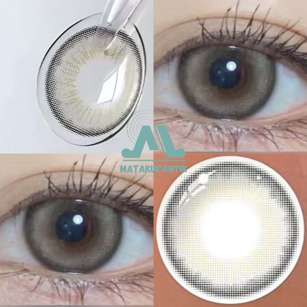 J1 Softlens Grey Mutiara Premium Natural Diameter 14,5 mm | Softlens Grey Natural untuk Pemula | Sof