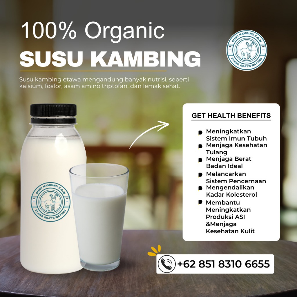 

[PREMIUM] Susu Kambing Etawa Murni 500ml Segar Beku - Fresh Frozen Goat Milk - Tanpa Bau Prengus ASLI