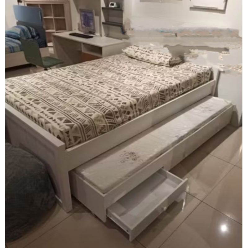 ranjang dipan sorong laci 90x200 costum link