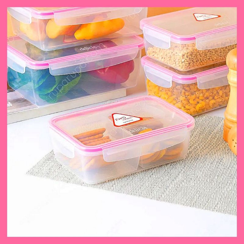 lunch box delicia 1100ml ace hardware tempat makan ompreng 3 sekat
