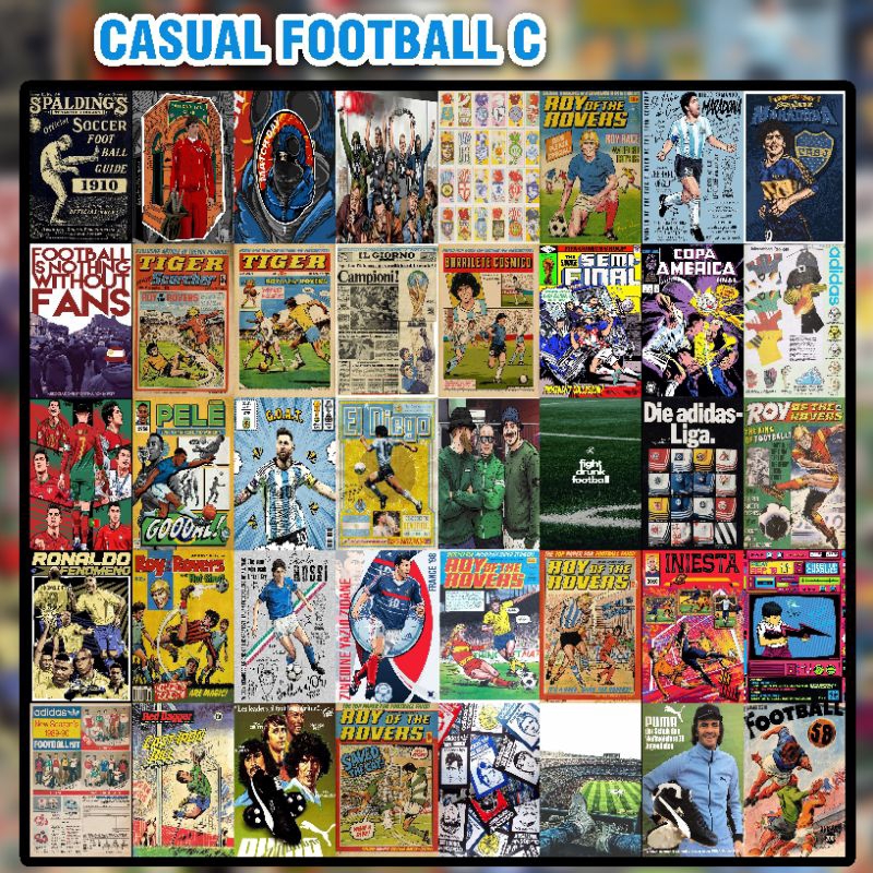 poster dinding casual Football seri C