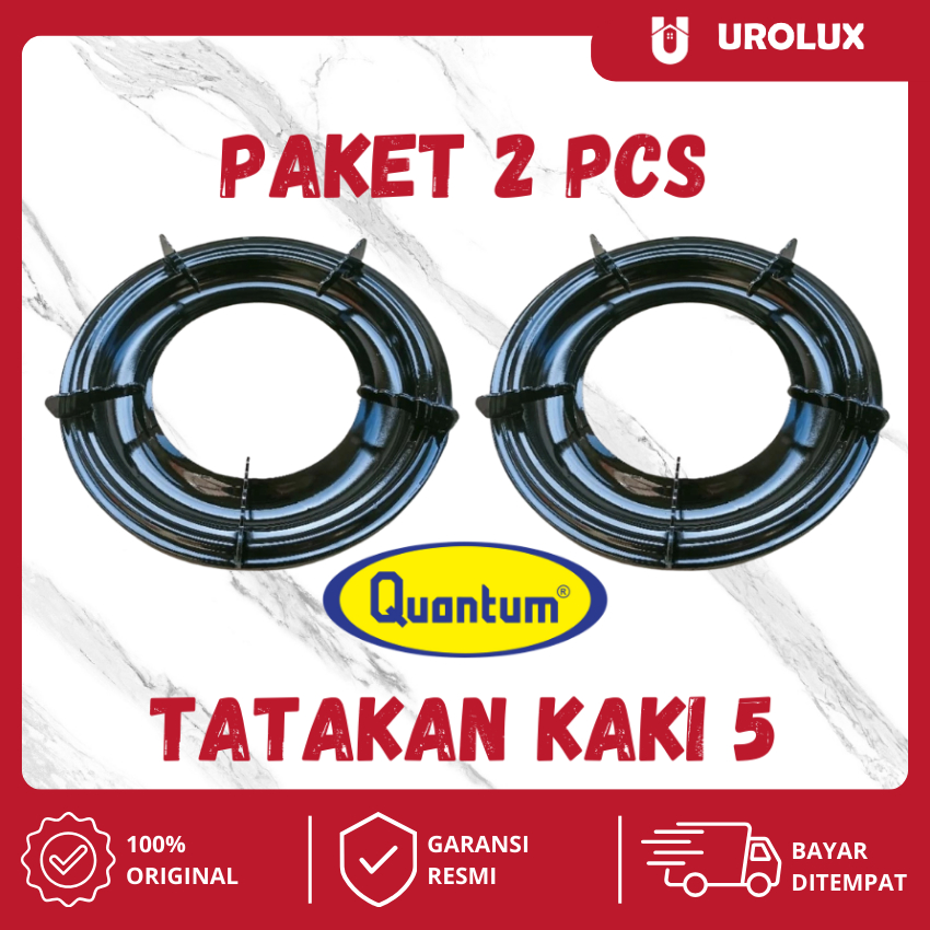 Paket 2 pcs Tatakan Kompor Gas QUANTUM/Dudukan Kompor Kaki 5 QUANTUM