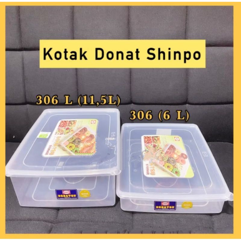 Box Donat Shinpo Pendek dan Tinggi/ Donatsu Shinpo Sip 306 dan Sip 306 L / Kotak Makanan/ Box Donat 