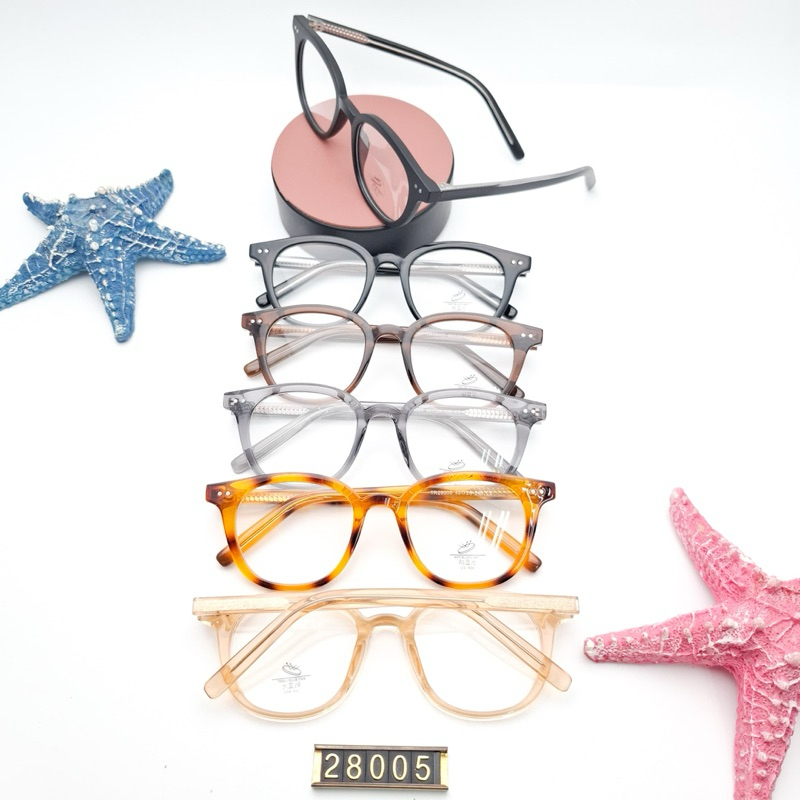 Kacamata/Frame Oval Besar Bahan Premium Lensa Radiasi Free Mines 28005