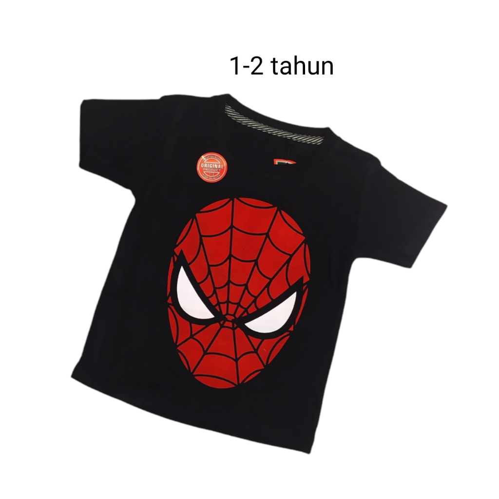 Kaos Spider-man Anak Laki Laki Usia 1 - 8 Tahun Bahan Spandek Premium