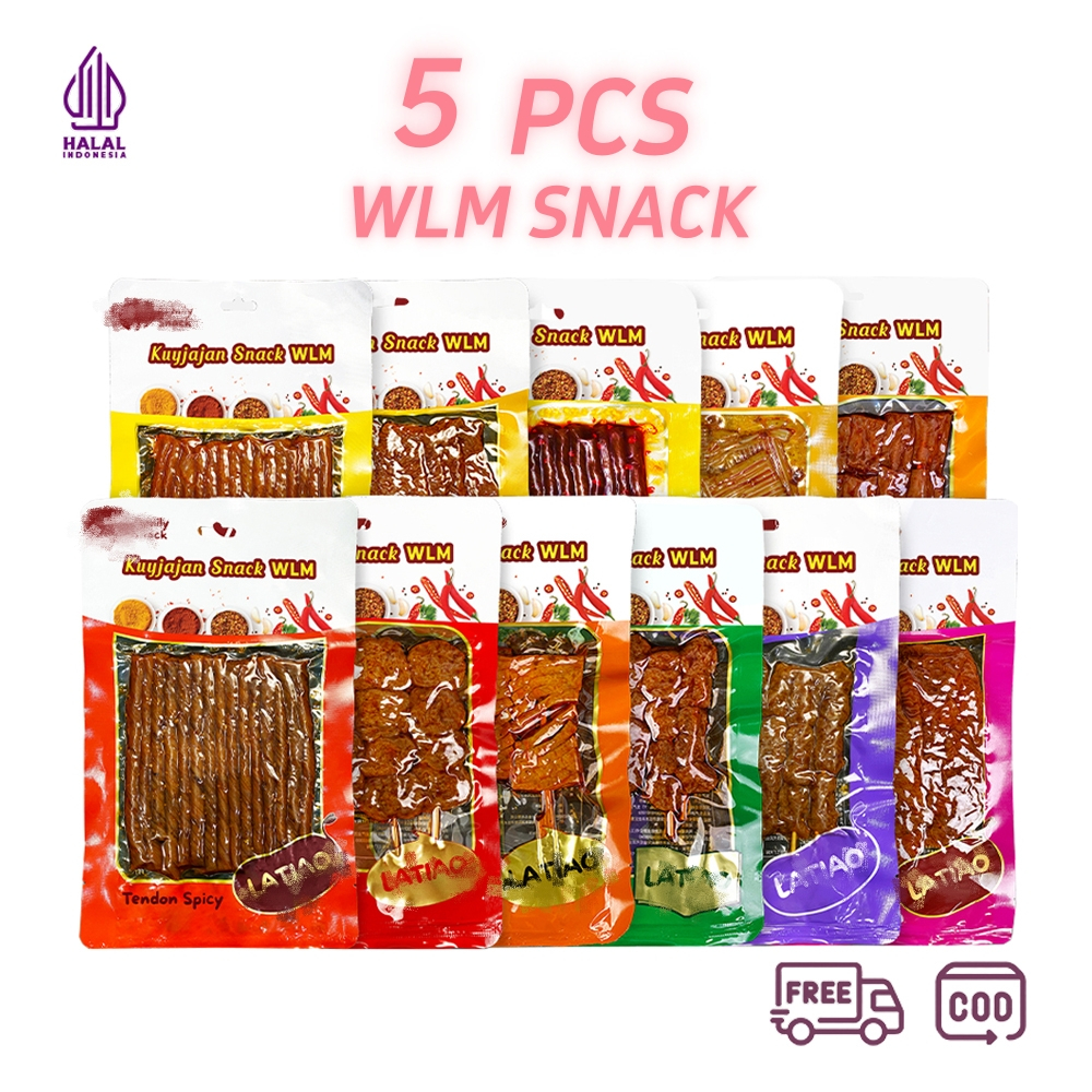 

[Promo] Aneka WLM snack Halal 5 PCS | Rasa pedas 100g/snack halal/cemilan pedas Tendon Stick Masa simpannya lama