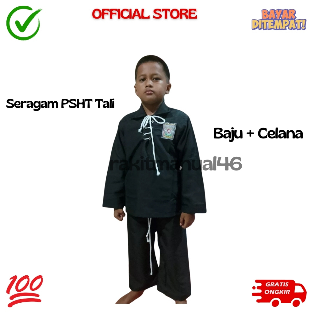 Sakral Siswa Psht Tali Anak / Seragam Siswa Psht/ Seragam Pencak Silat / Baju Silat
