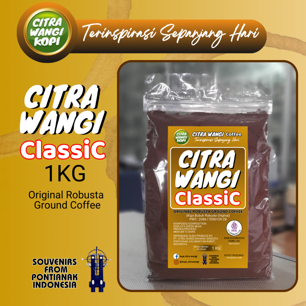 

Kopi Bubuk Citra Wangi Classic 1000 g, Original Robusta Ground Coffee