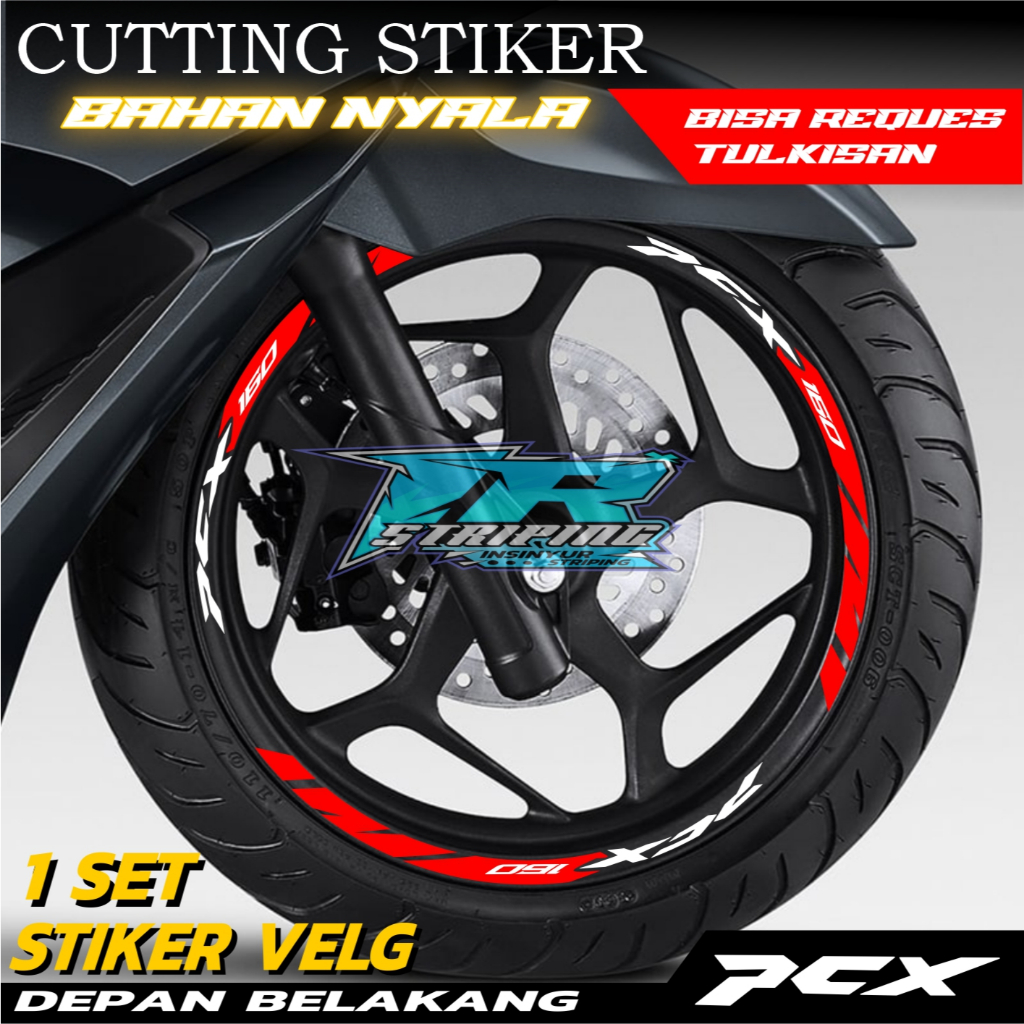Stiker Lis Velg Motor Honda Vario 160 Cutting Sticker Variasi Pelek Keren Aksesoris Terbaru