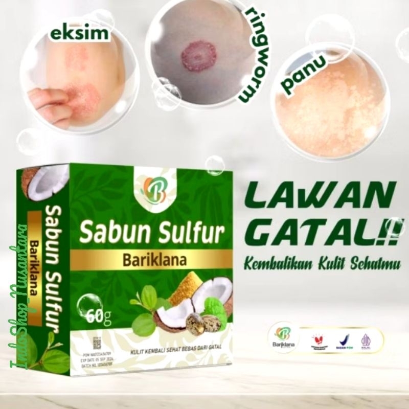 Sabun Sulfur Solusi Gatal, Eksim, Kadas, Panu | Sabun Herbal Sulfur BPOM