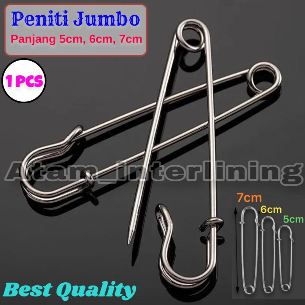 1 Pcs | Peniti Besar Jumbo Panjang 5cm 6cm 7cm | Aksesoris pakaian Tas Sepatu Topi | Aksesoris Hiasa