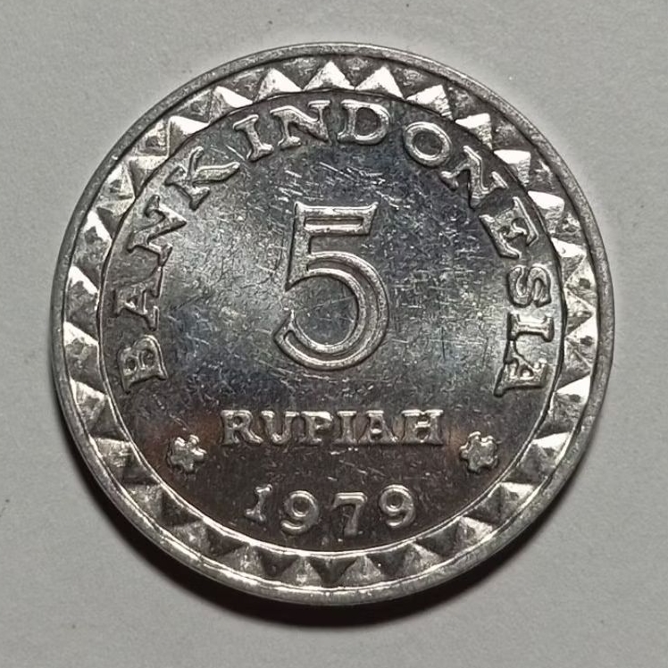 Koin Kuno Indonesia 5 Rupiah KB Tahun 1979