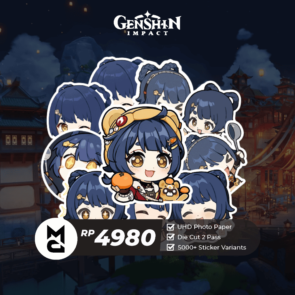 

Sticker Genshin Impact Xiangling Sticker Anime Aesthetic Lucu Sticker Helm Laptop Motor Hp