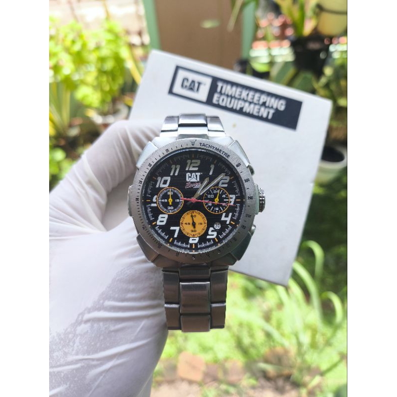 (Harga Net) Jam Tangan Caterpillar R5 143 Chronograph All Original + Box Fungsi2 Normal Tinggal Paka