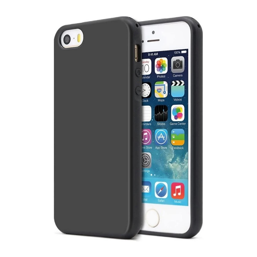 IPHONE 5 / 5S / 5 SE CASE MATTE SOFT BLACK SLIM PREMIUM