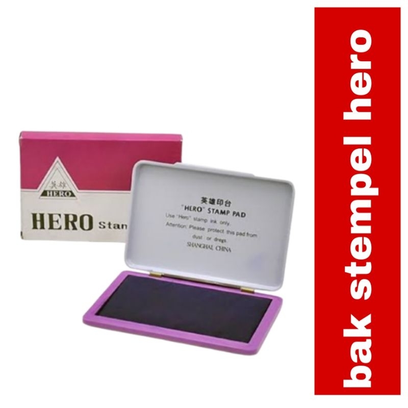 

( 1 pcs) bak stempel hero/ bantalan stempel / stampel/ stamp pad hero tinta violet