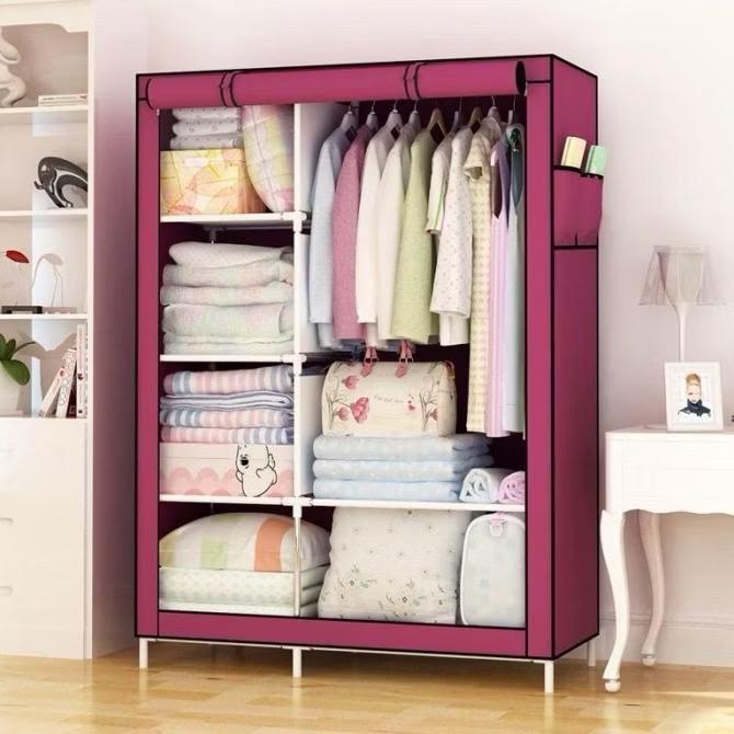 Lemari baju kain portable jumbo lemari