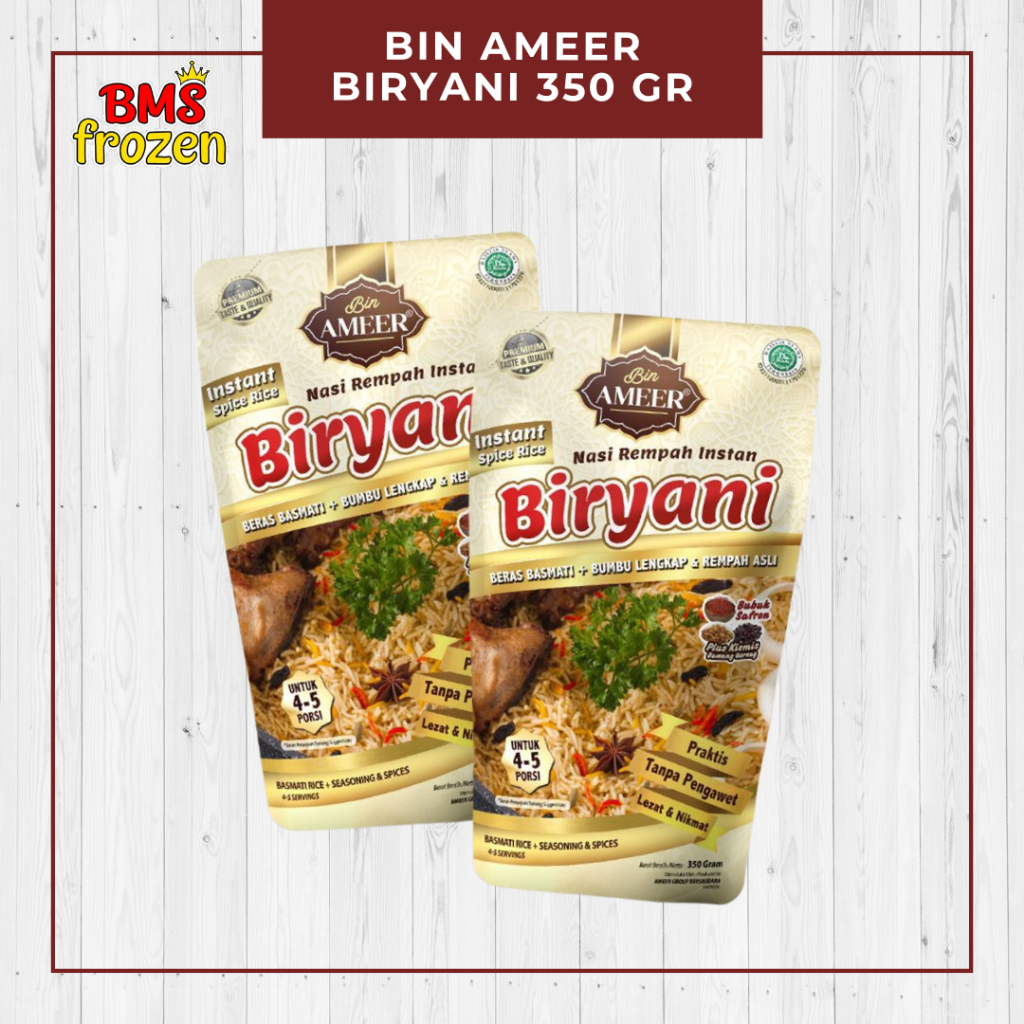 BMS Frozen Mart | Bin Ameer Biryani Instant - Nasi Biryani - Nasi Kebuli - Nasi Mandhi