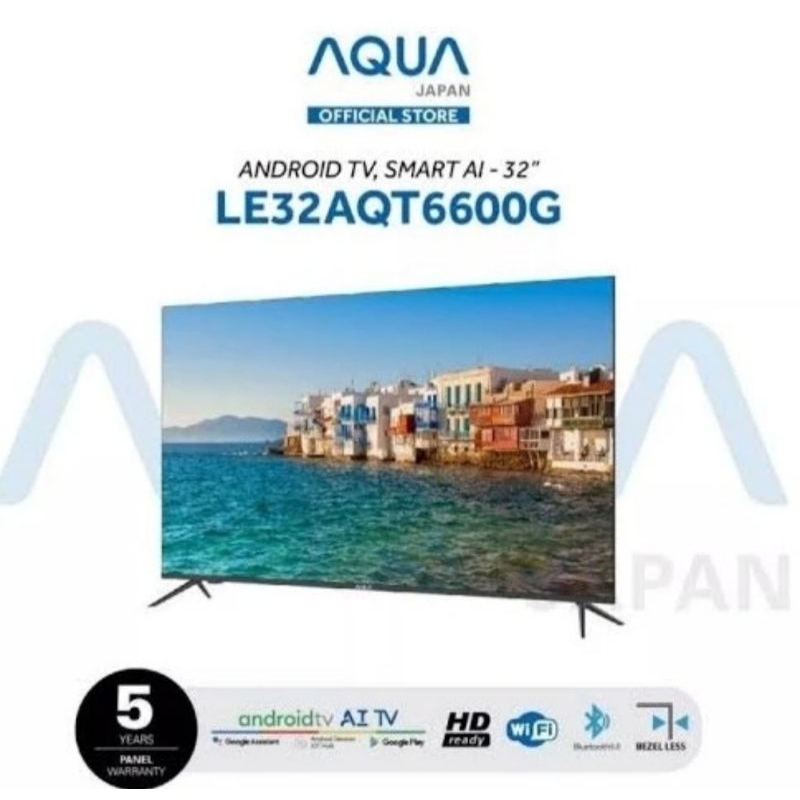 TV LED AQUA 32" ANDROID 32AQT6606 32INCH USB MOVIE HDMI ANDROID TV