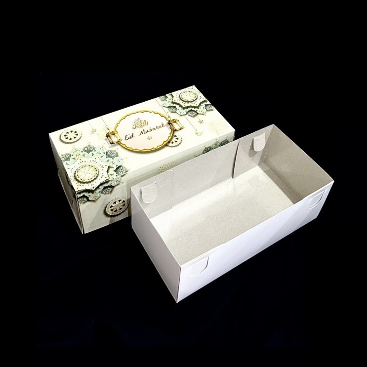 

( 5 pcs ) Box Brownies Hampers Lebaran Eid Mubarak Dus Kotak Ukuran 22x11x8 cm Muat 2 Toples HT112