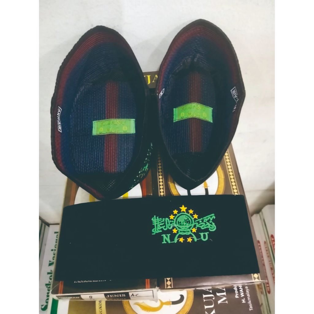 PECI NASIONAL HITAM AC  LOGO NU,SOGA SILVER,SOGA GOLD TINGGI 9 MURAH BAHAN BAGUS