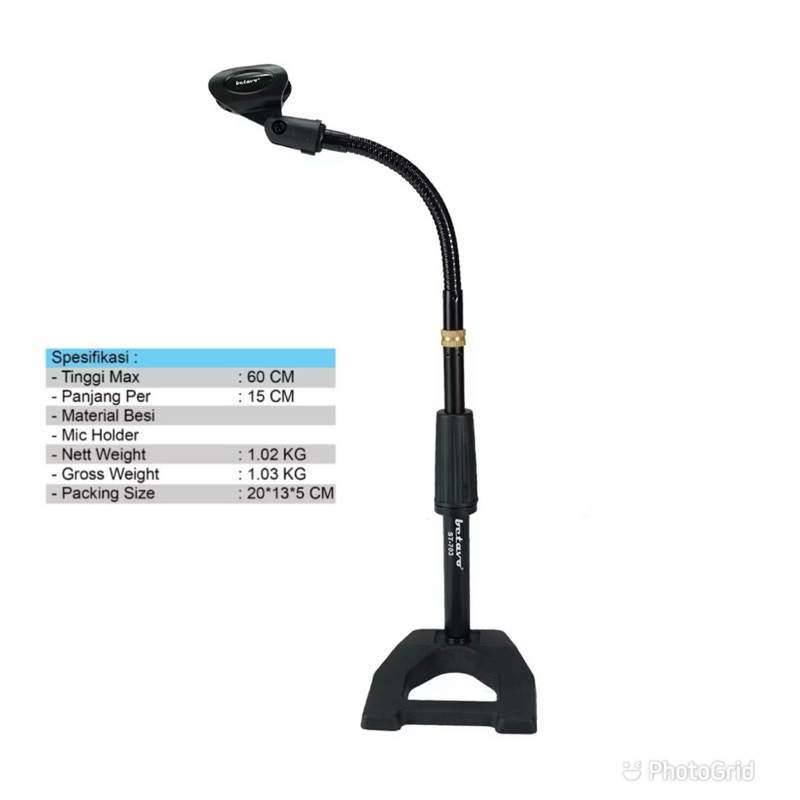 Stand microphone / Tiang mic duduk meja Betavo 703