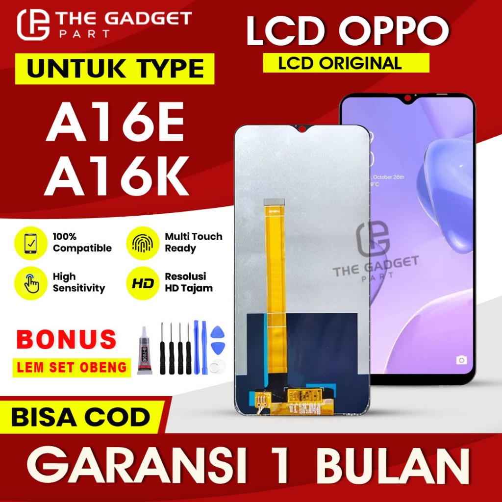 【ORIGINAL】LCD OPPO A16E / A16K FULLSET TOUCHSCREEN ORIGINAL BERGARANSI