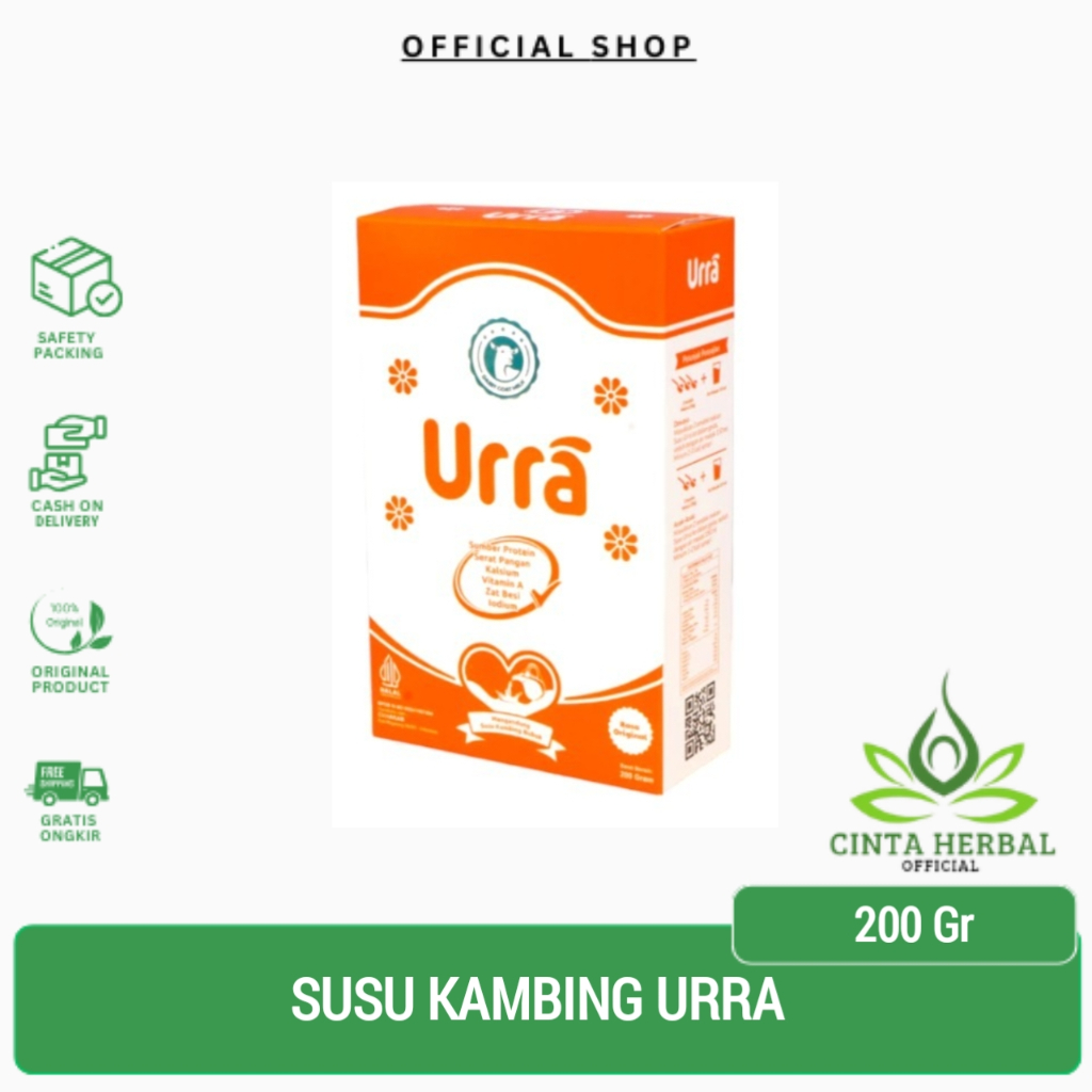 

URRA Susu Kambing Saneen Untuk Penambah Berat Badan & Tinggi Badan Anak | Susu kambing Urra 200 Gr