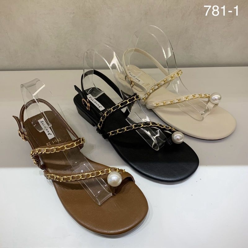 781-1 Sendal Guangzhou Tumit Tahu 3 cm Wanita Import