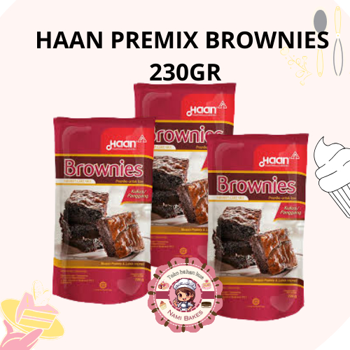 

Tepung Brownies Haan Premix 230gr Cake Instant Kukus Panggang