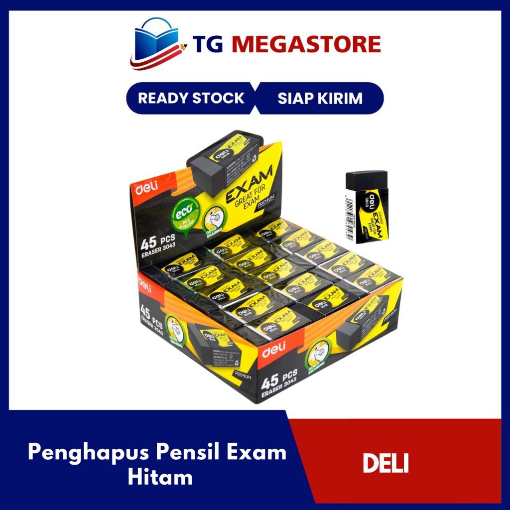 

Penghapus Pensil DELI Exam Eraser Hitam - EH09920