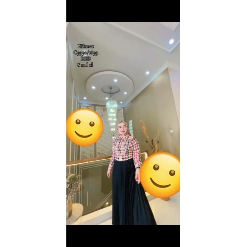Abaya Hikmat Fashion Original C9990 New (Warna Red)