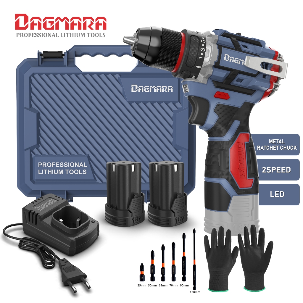 DAGMARA KEN Series V18 Brushless Cordless Drill Rechargeable Screwdriver Hand Drill Power Tools
