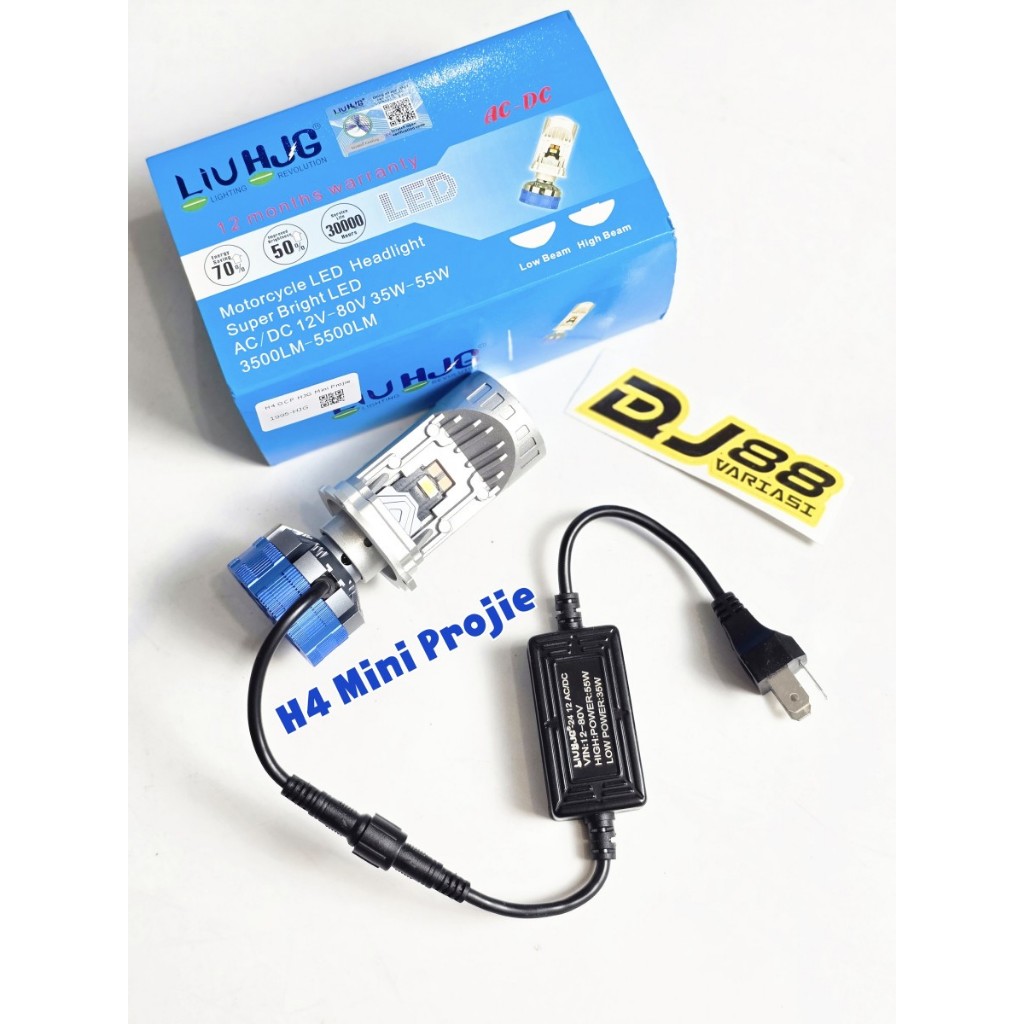 Lampu led h4 hjg mini projie 55watt lampu penerangan utama xsr155 cb150 vixion tiger new mega pro