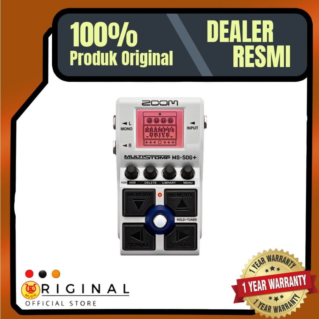 Zoom MS50G+ / MS 50G+ / MS-50G+ Multi Stompbox Pedal Efek Gitar