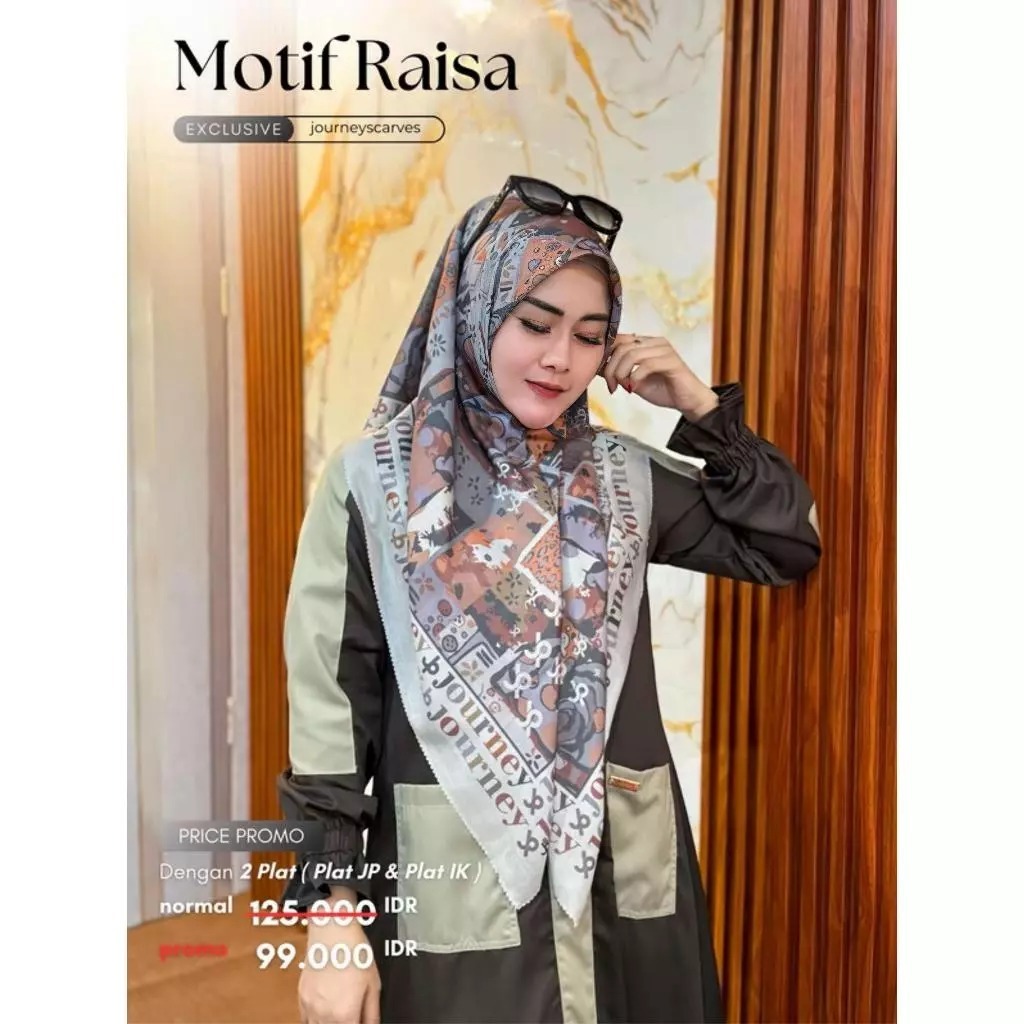 JOURNEY RAISA SERIES / JOURNEY RAISA TERBARU / JOURNEY MOTIF RAISA SERIES / HIJAB MOTIF BRAND JOURNE