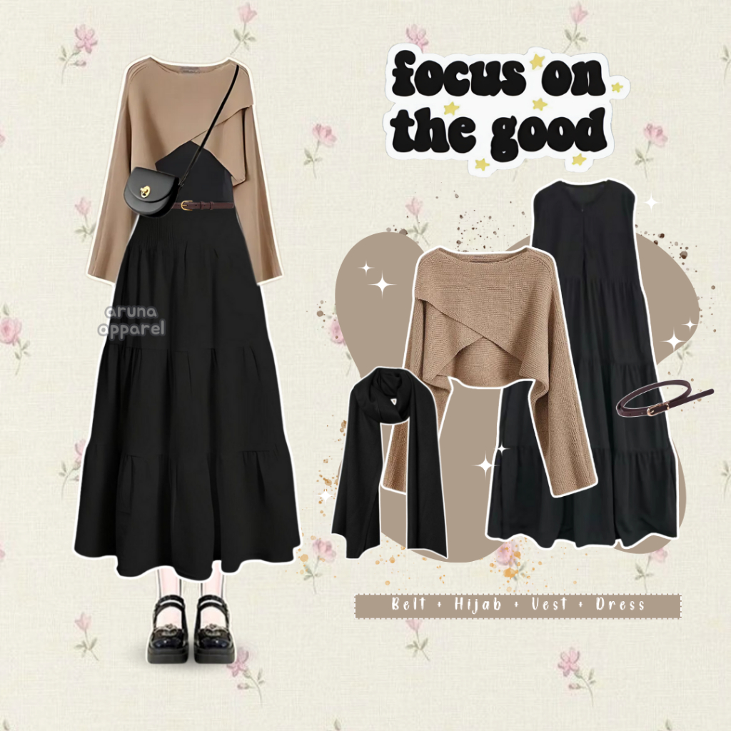 Set 283 - One Set Korean Style Wanita Modis dan Chic Murah Outfit Remaja Bukber Lebaran Nongki