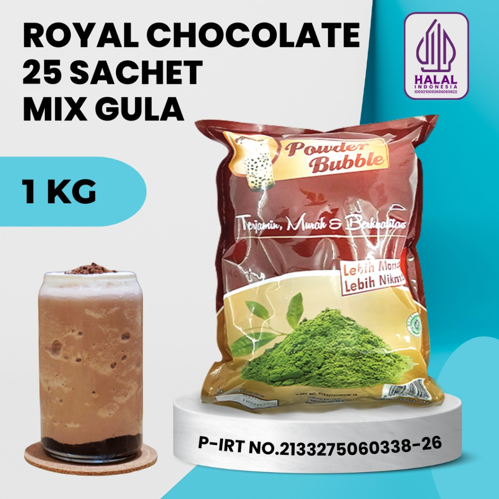 

Bubuk ROYAL CHOCOLATE 1 KG - Minuman Cokelat - Bubuk Minuman Instan - Mix ( Creamer + Gula )
