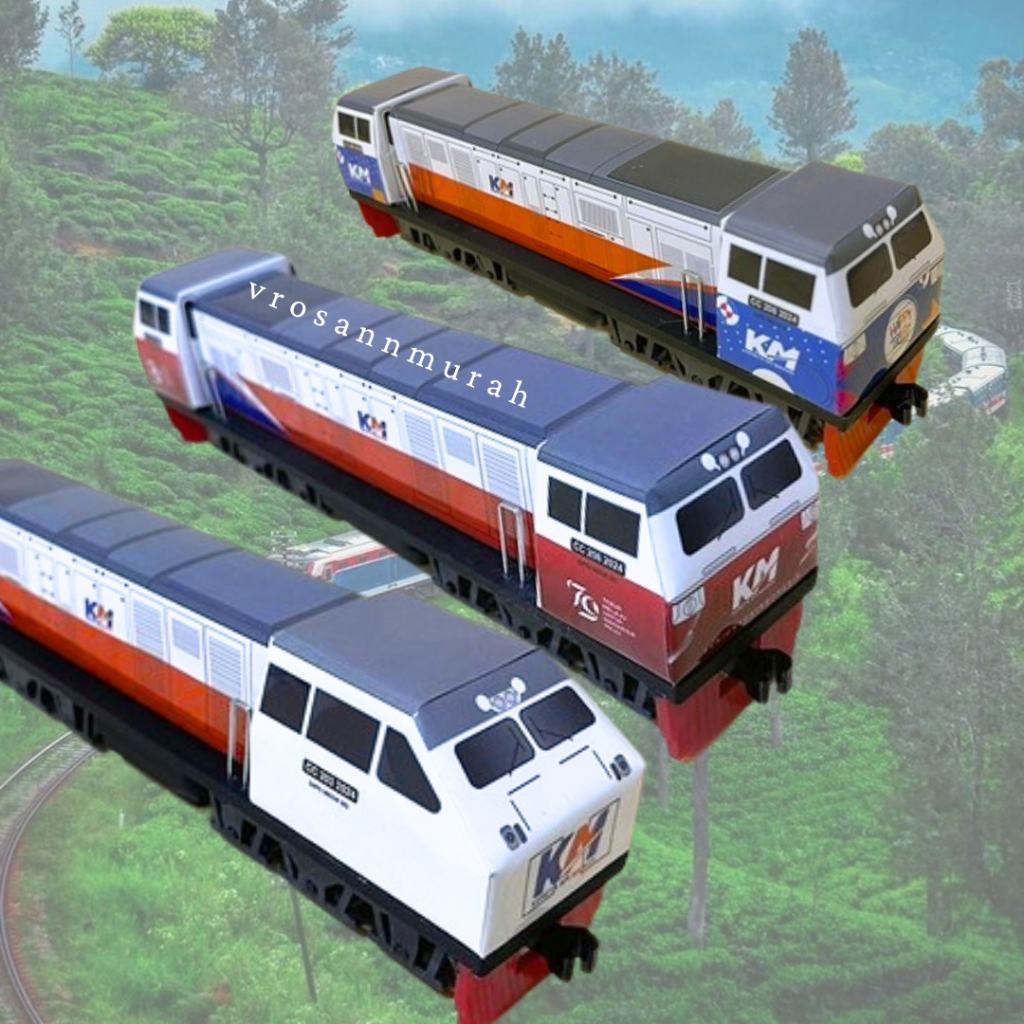 Lokomotif Kereta Api Indonesia KAI Gerbong Penumpang Miniatur Koleksi Mainan Anak Sepur Rell Kereta