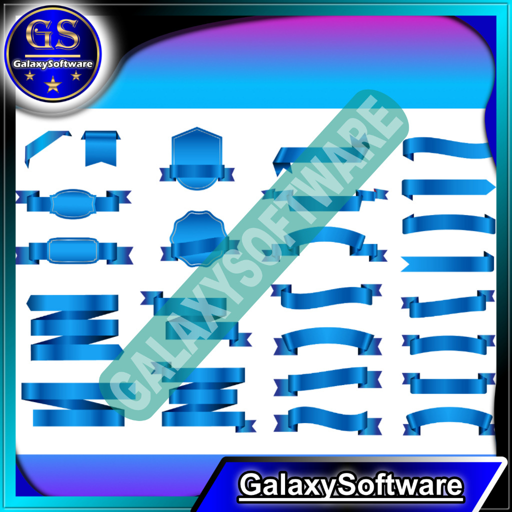 8 Ribbons illustrator affinity designer - galaxysoftware