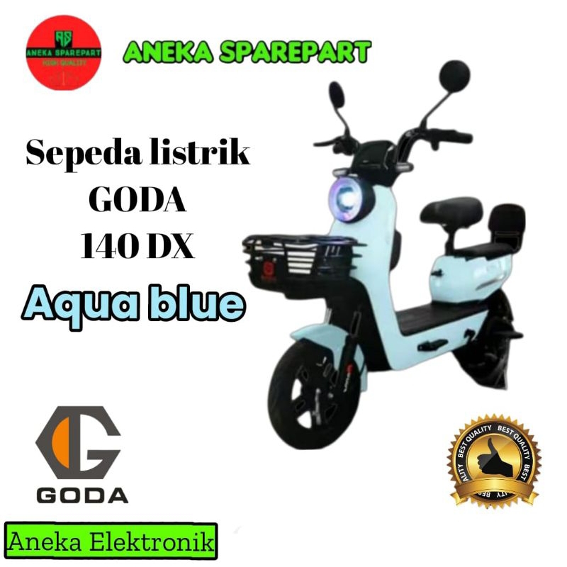 PROMO Sepeda listrik Goda 140 DX Aqua blue